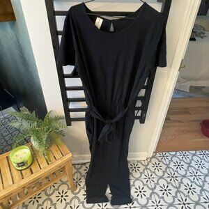 Smash + Tess Black Short Sleeve Tie-Back Jumpsuit (M)